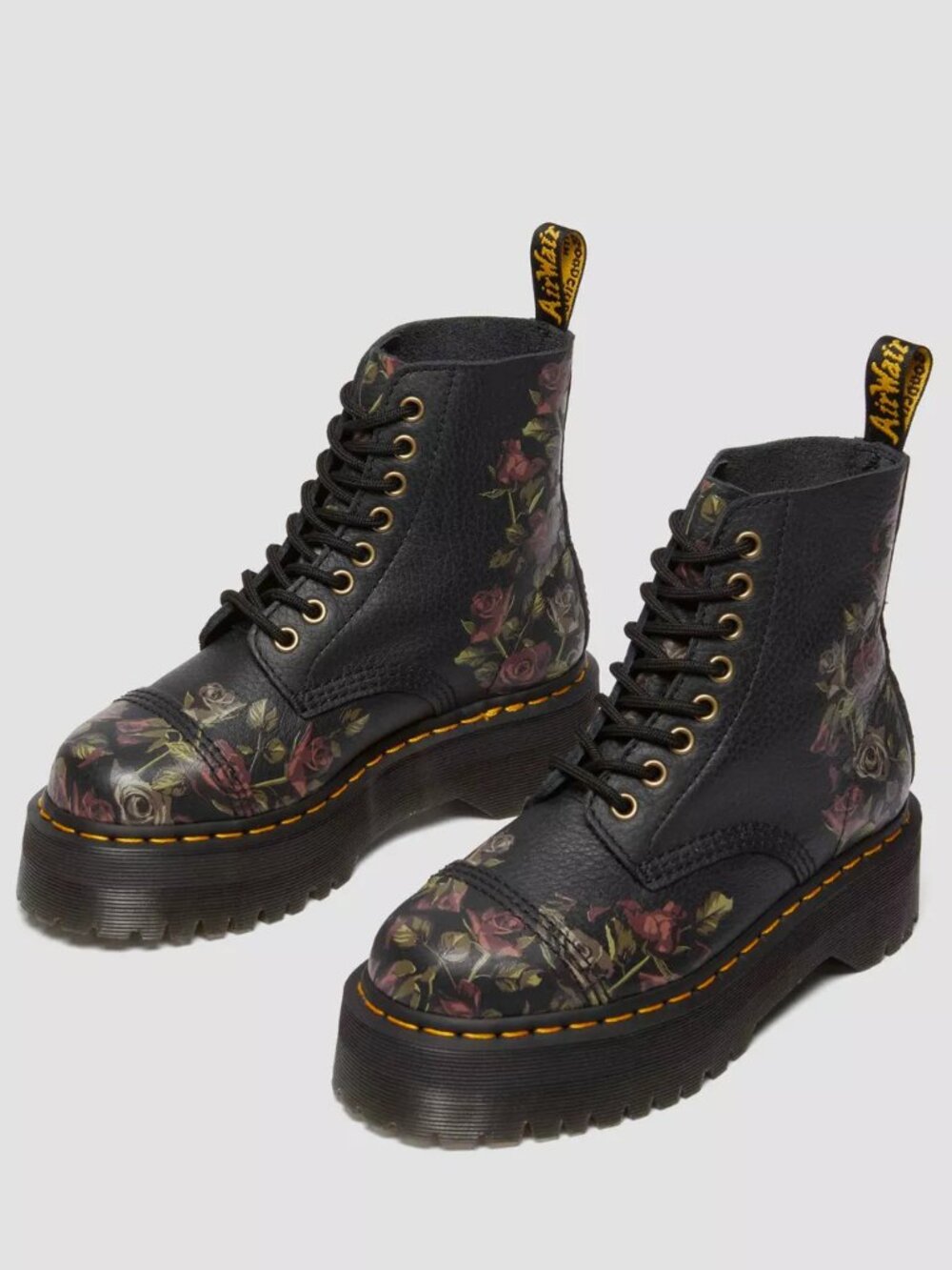 DR. MARTENS SINCLAIR DECAYED ROSES LEATHER PLATFORM BOOTS MENS SIZE 10 US NEW - Picture 11 of 16